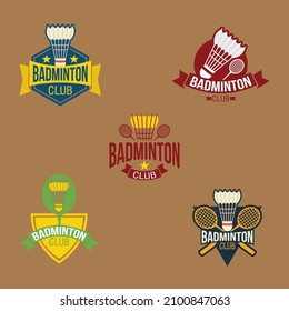 Badminton Logo Design Vector. Suitable for badminton sports team and tournament logo