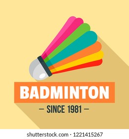 Badminton logo. Flat illustration of badminton vector logo for web design