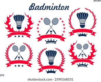 Badminton logo. Isolated Badminton on white background