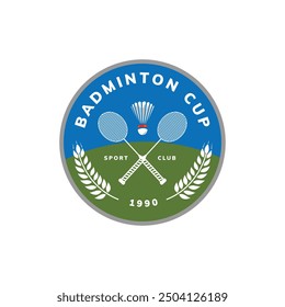 badminton logo set template design