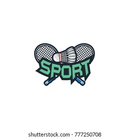Badminton logo sport team vector