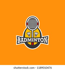 Badminton Logo Template