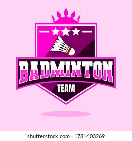 Badminton Logo Template Vector Design	