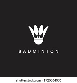 Badminton logo template vector icon design