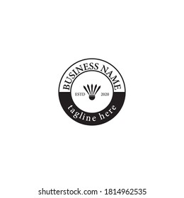 Badminton logo template vector icon design