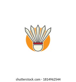 Badminton logo template vector icon design