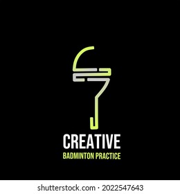 badminton logo vector design,Racket stamp identity card name