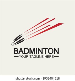 Modelo de diseño de ilustraciones de iconos vectoriales de Badminton.Logo de icono de Shuttlecock.Vector de la plantilla de logotipo deportivo de Badminton. Concepto del logotipo del club deportivo