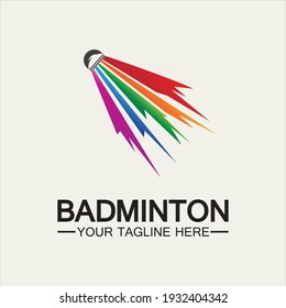 Badminton Logo Vektorgrafik-Design-Vorlage.Badminton Shuttlecock Symbol Logo.Badminton Sport Logo Vorlage Vektorgrafik. Logo des Sportclubs