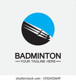 Modelo de diseño de ilustraciones de iconos vectoriales de Badminton.Logo de icono de Shuttlecock.Vector de la plantilla de logotipo deportivo de Badminton. Concepto del logotipo del club deportivo