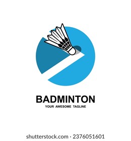 badminton logo vector icon illustration design. logo for championship, club, and competition
