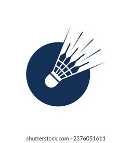 Badminton Logo Vektorsymbol-Design. Logo für Meisterschaft, Club und Wettbewerb