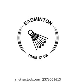 badminton logo vector icon illustration design. logo for championship, club, and competition