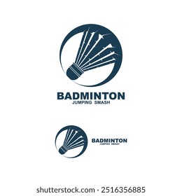Plantilla de diseño de ilustración de Vector de logotipo de bádminton. Logotipo del icono de Badminton Shuttlecock.