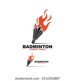 Badminton Logo ícone vetor ilustração modelo de design. Logotipo do ícone do Badminton Shuttlecock.