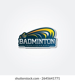 Badminton logo vector modern design