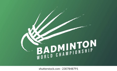 Badminton logo,badminton sports wallpaper with copy space, illustration Vector EPS 10