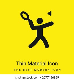 Badminton minimal bright yellow material icon