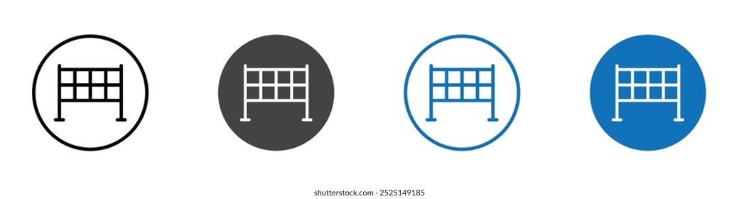 Badminton net icon Isolated on white background vector set