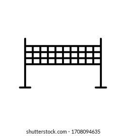 badminton net icon outline style for your web design, logo, UI. illustration.