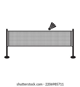 badminton net icon vector illustration logo design