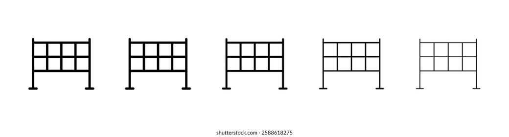 Badminton net icon Vector logo sign