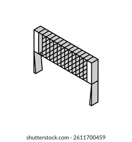 badminton net isometric icon vector. badminton net sign. isolated symbol illustration
