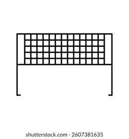badminton net line icon vector. badminton net sign. isolated contour symbol black illustration