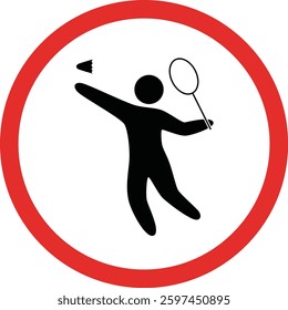 Badminton is not allowed icon