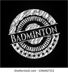 Badminton on chalkboard