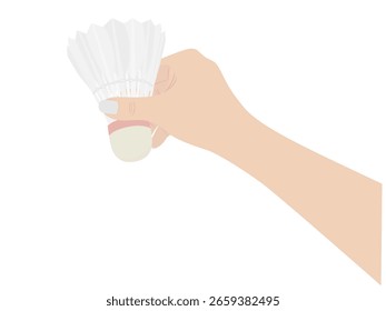 Badminton on a white background.