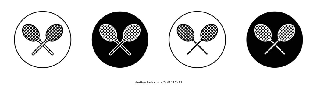 Colección de Vector de iconos de bádminton.