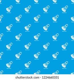 Badminton pattern vector seamless blue repeat for any use