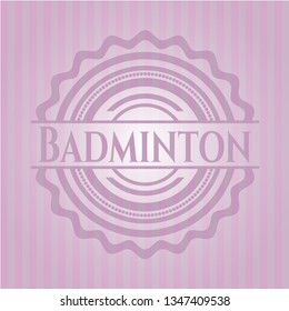 Badminton pink emblem