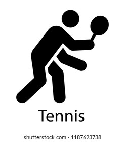 Badminton player holding a racket ready to serve on tournament badminton court