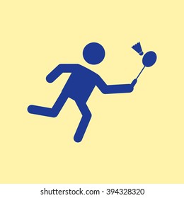 Badminton Player Icon.