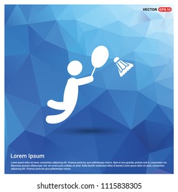 Badminton Player Icon -   vector icon