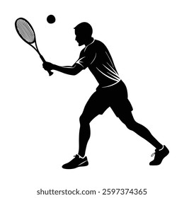 Badminton player silhouette  design 1