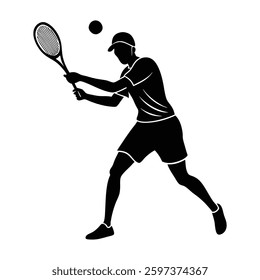Badminton player silhouette  design 1