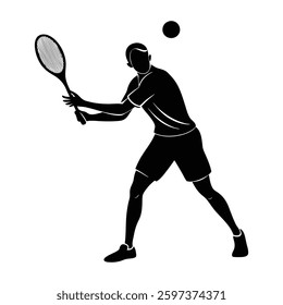 Badminton player silhouette  design 1