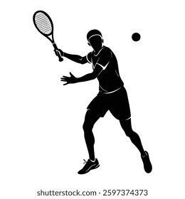 Badminton player silhouette  design 1