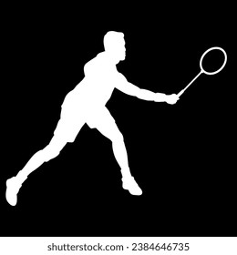 ilustración vectorial del jugador de badminton