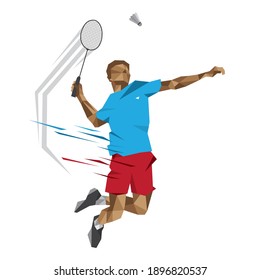 Badminton player sports vector design