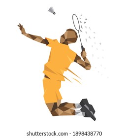 Badminton player sports vector design