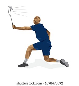 Badminton player sports vector design