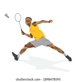 Badminton player sports vector design