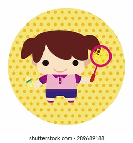 badminton player theme elements
