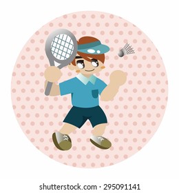 badminton player theme elements