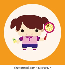 badminton player theme elements