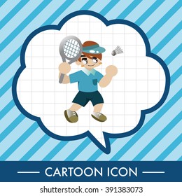 badminton player theme elements